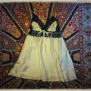 Victoria's Secret Silky Polka Dot Slip Gown